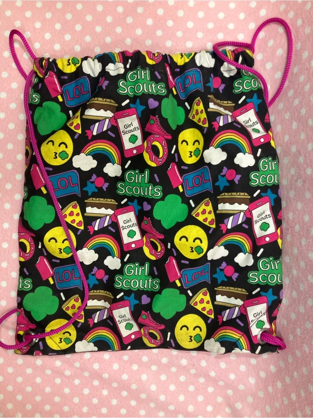 Girl Scouts of America drawstring backpack